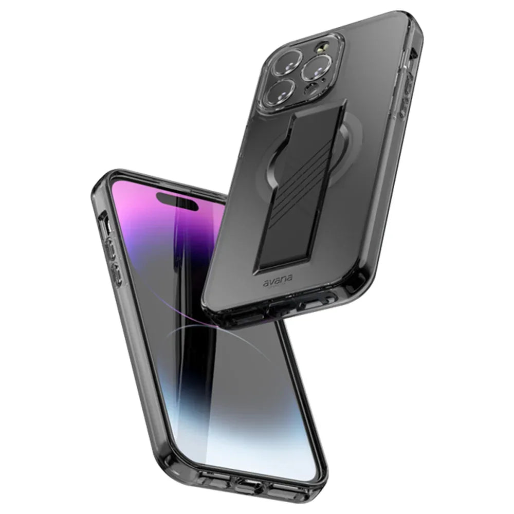 Itskins Avana Grip-It iPhone 14 Pro Max Magsafe Cover - Black - Tashqila Itskins Avana Grip-It iPhone 14 Pro Max Magsafe Cover - Black - Tashqila